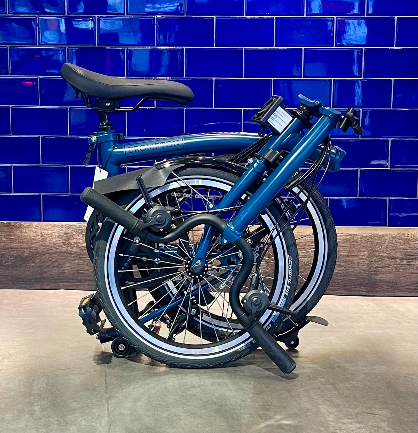 Brompton C Line 6 Speed Ocean Blue High Bars